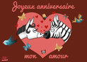 Joyeux anniversaire au coeur tendre et color&eacute;